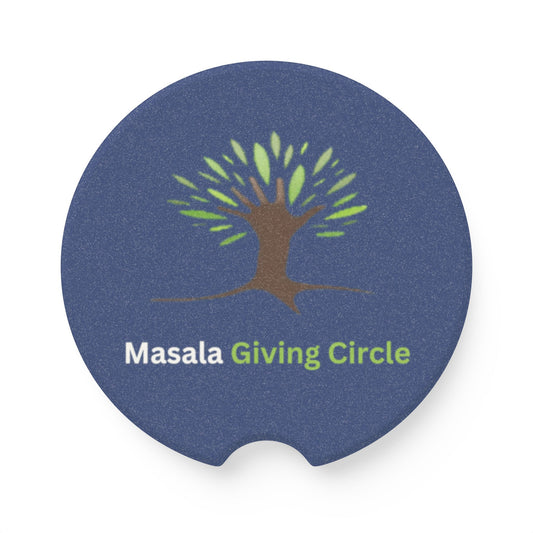 Eco-Friendly Soapstone Car Coaster - Masala Giving Circle Design