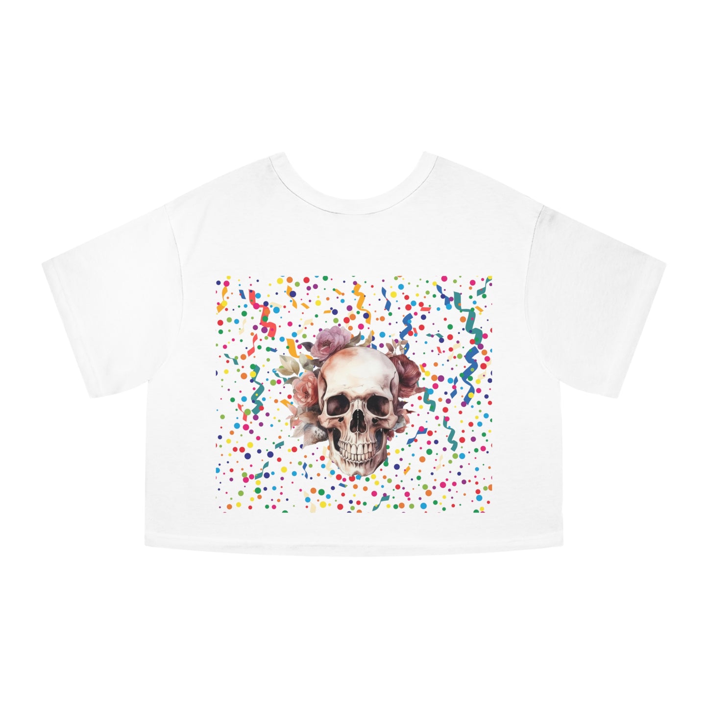 Romantic Skull Women's Heritage Cropped T-Shirt