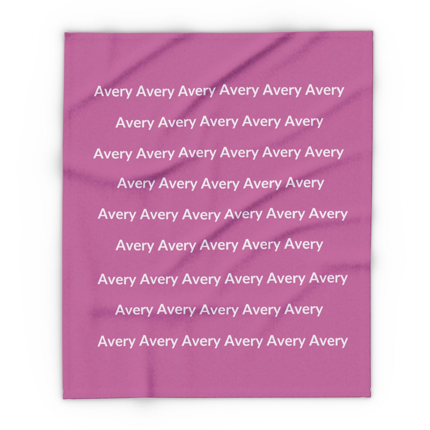 Custom Name Cozy Fleece Blanket For Kids - Pink