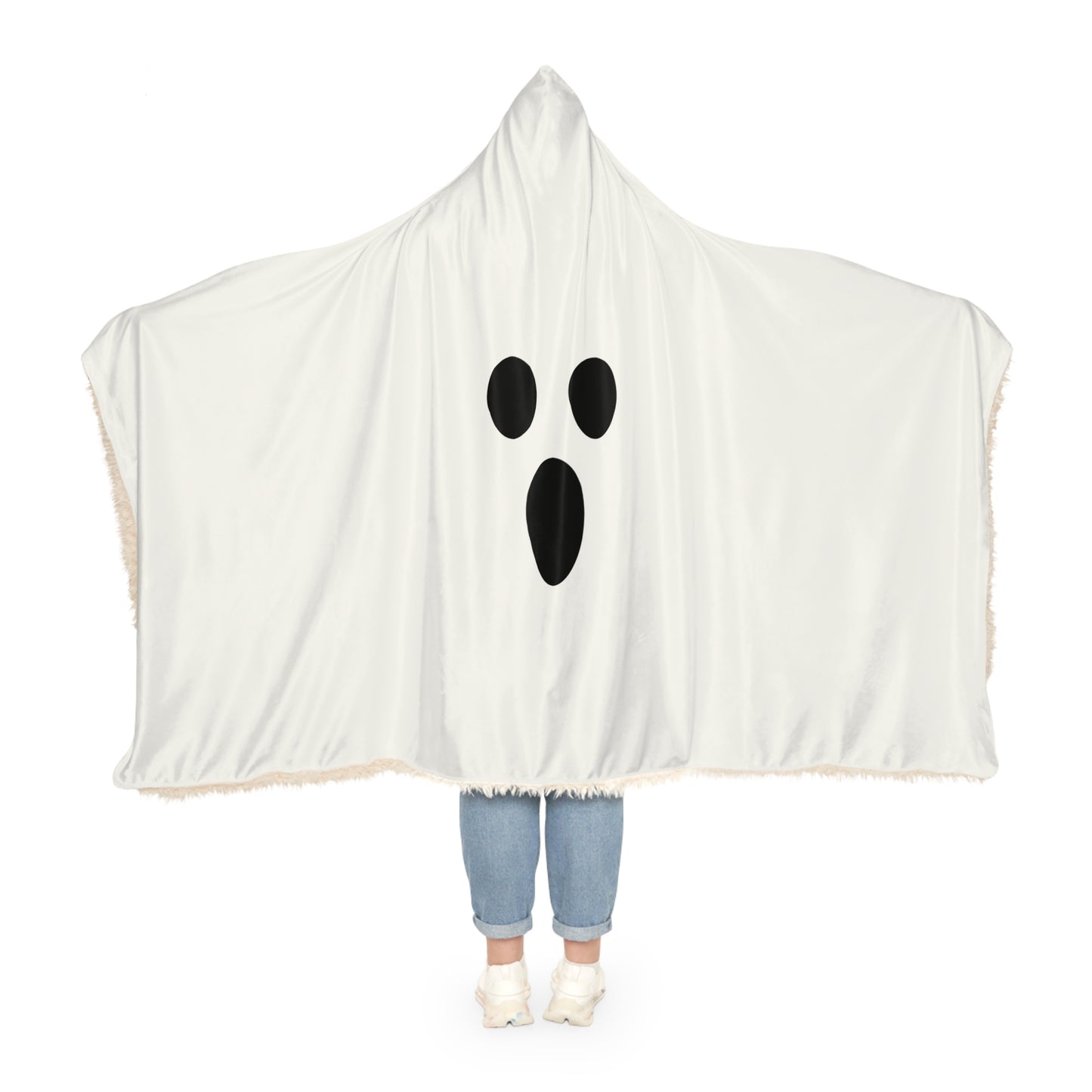 Halloweeen Ghost Cape, Ghost Hooded Cape/Blanket