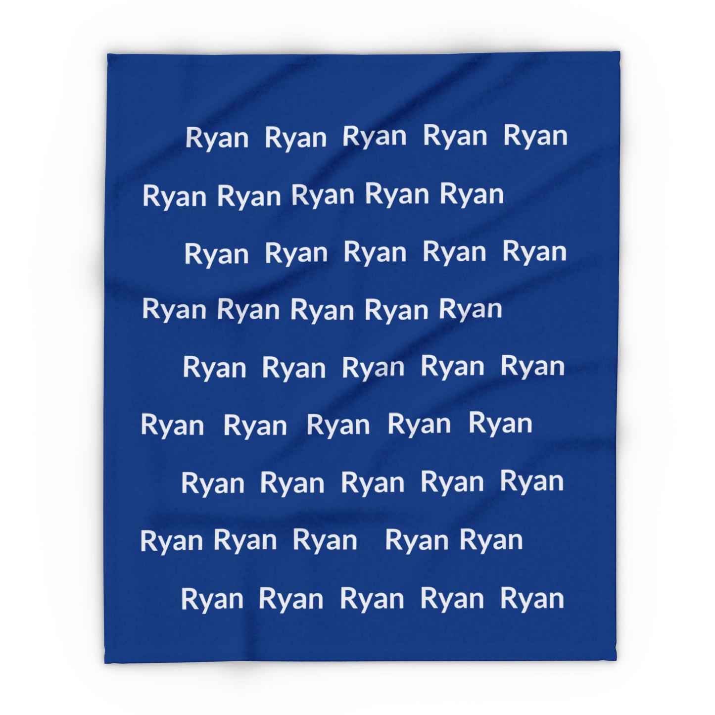 Custom Name Cozy Fleece Blanket For Kids - Dark Blue