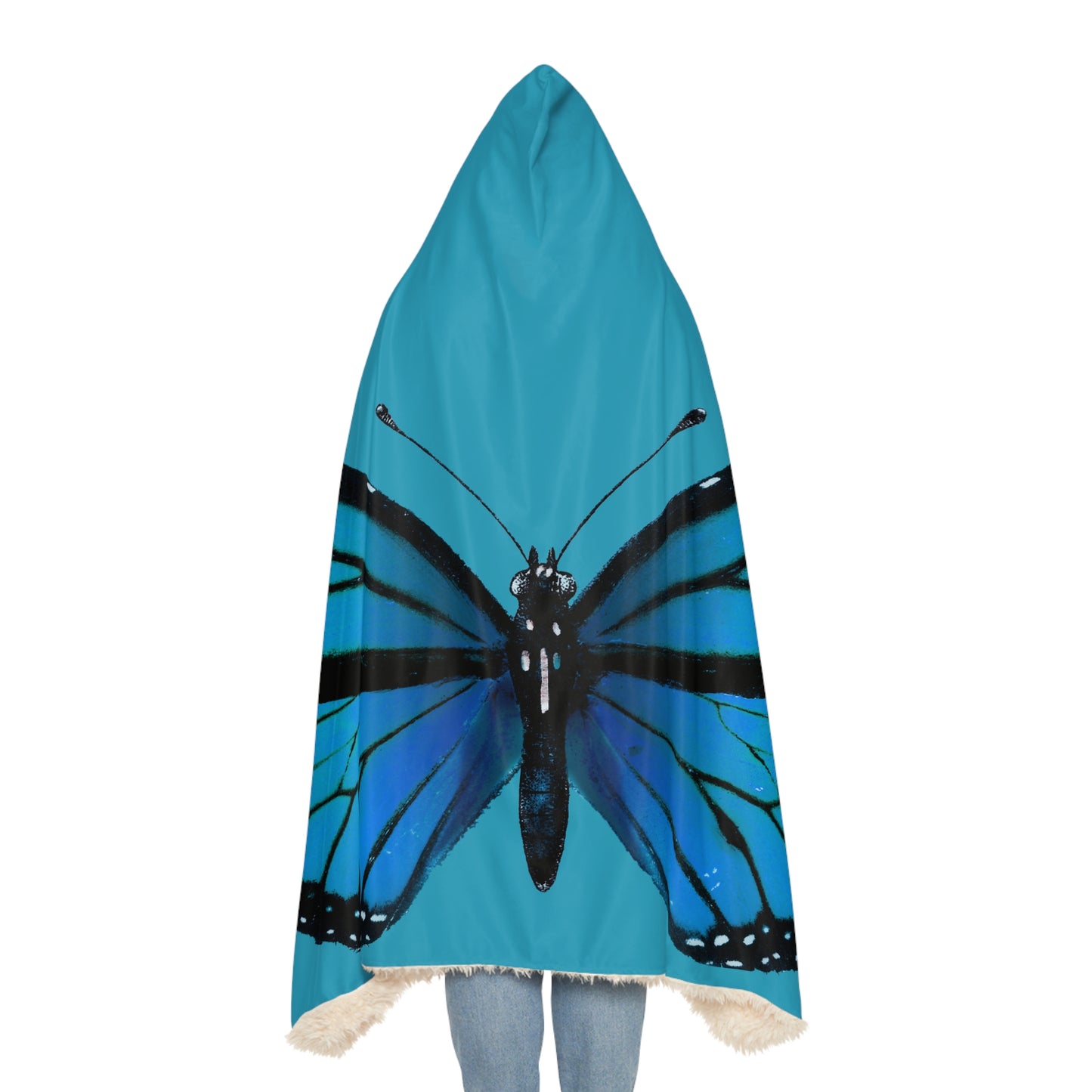 Blue Butterfly Hooded Robe, Halloween Costume, Women's, Teens Butterfly Costume, Not Scary, Not Horror Costume