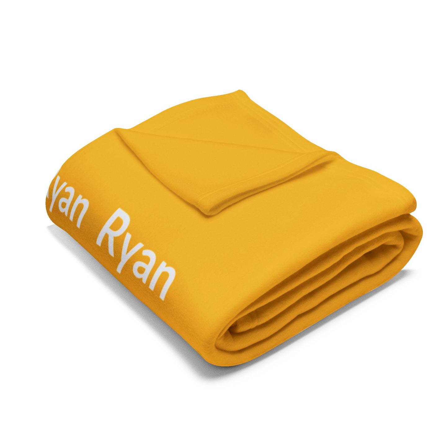 Custom Name Cozy Fleece Blanket For Kids - Yellow