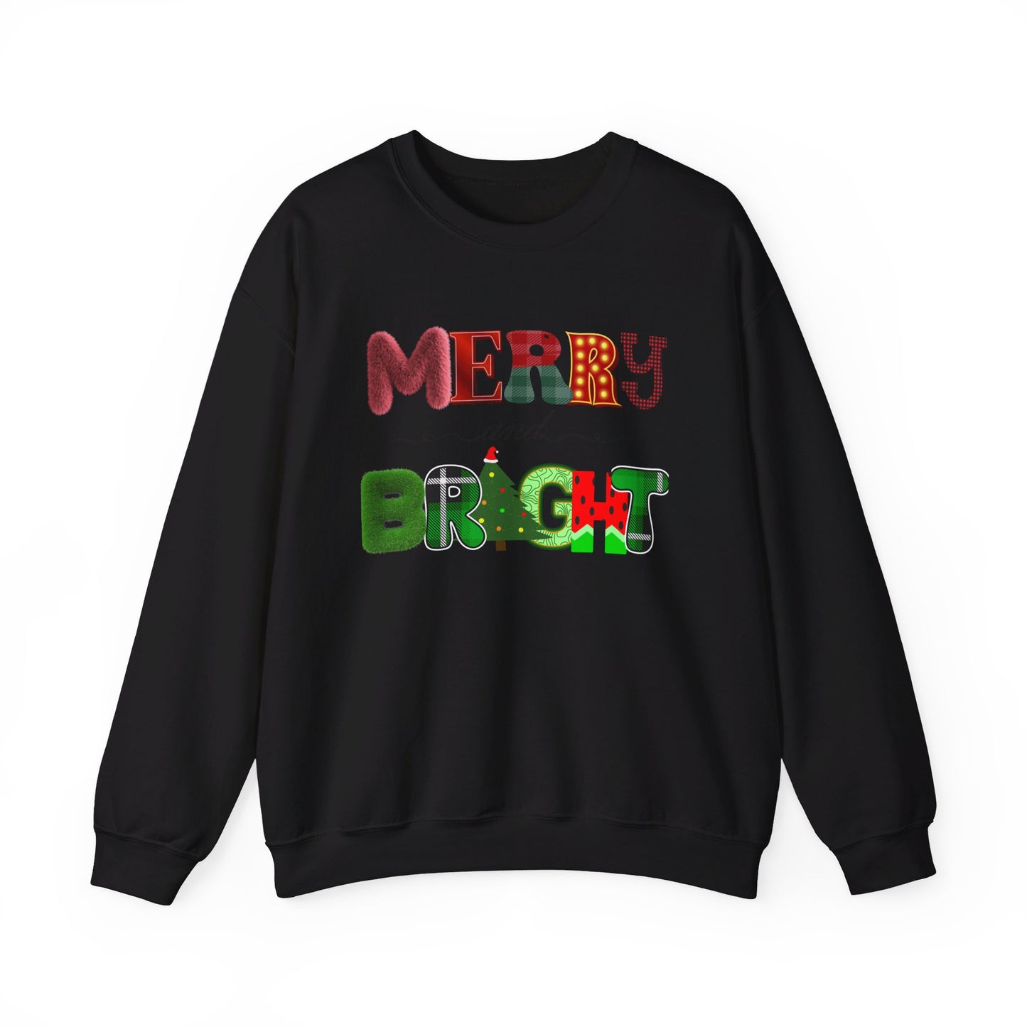 Merry and Bright Crewneck Christmas Sweatshirt