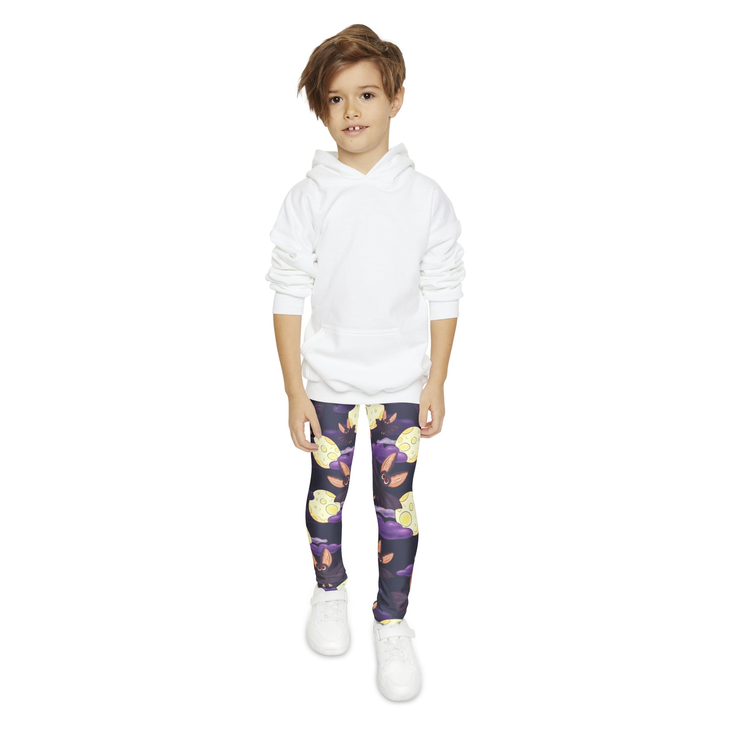 Girl's Bat Moon Full Length Leggings