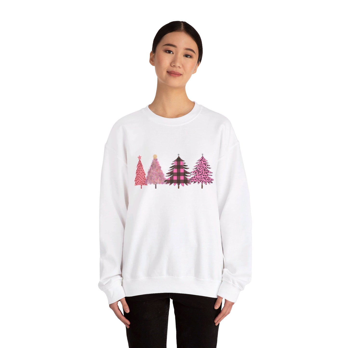 Pink Christmas Trees Sweatshirt