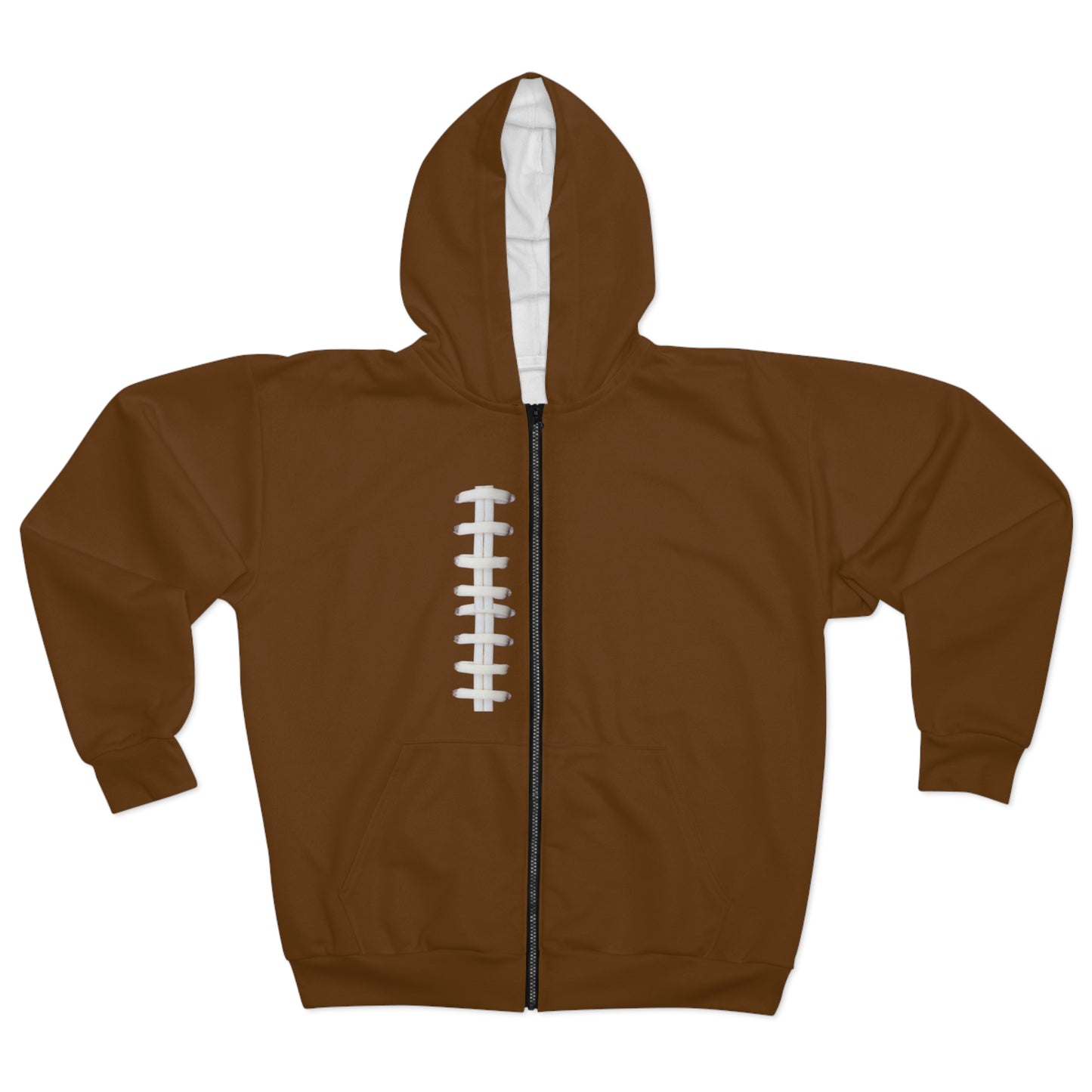 Football Laces Zip Hoodie