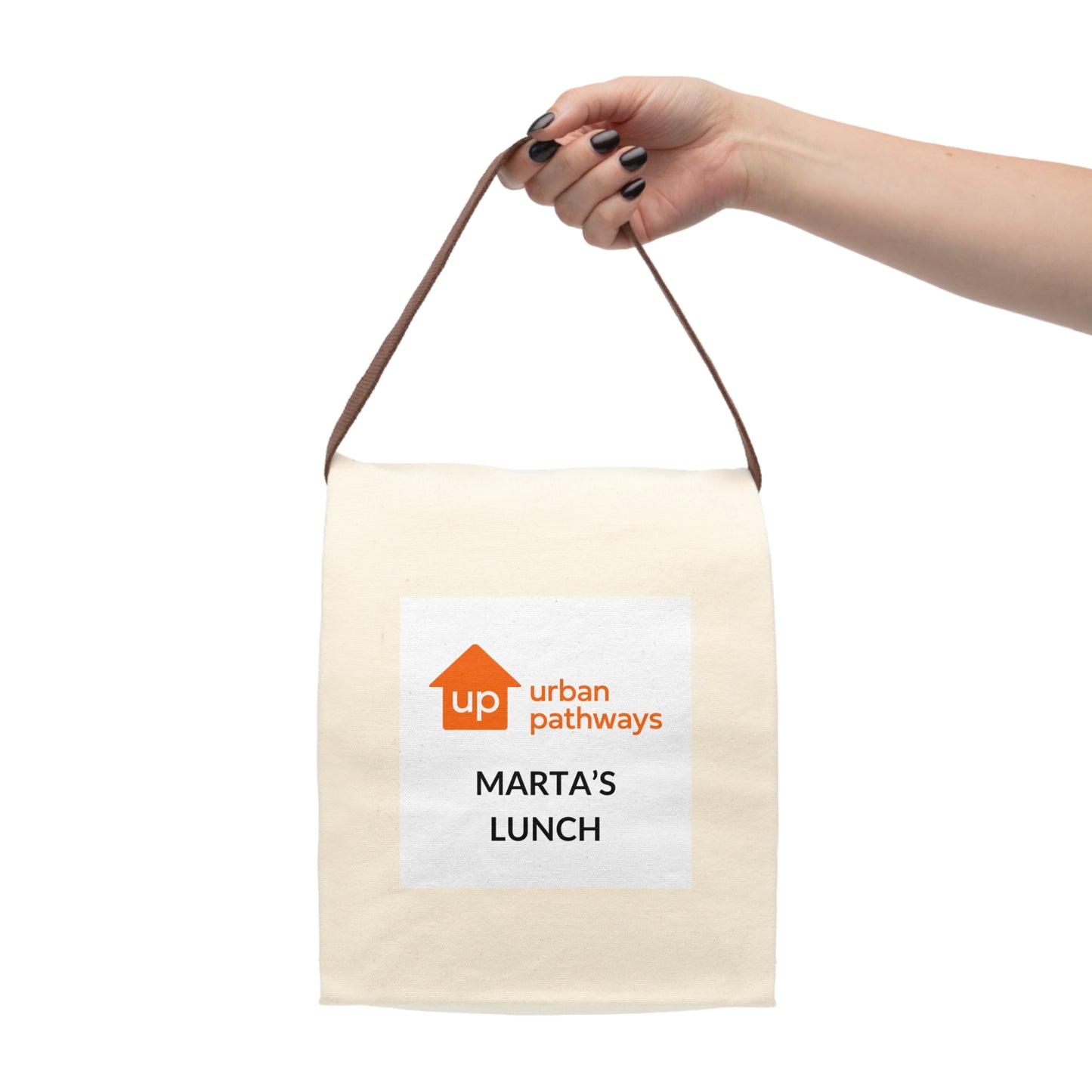 Urban Pathways Canvas Lunch Bag With Strap Sample