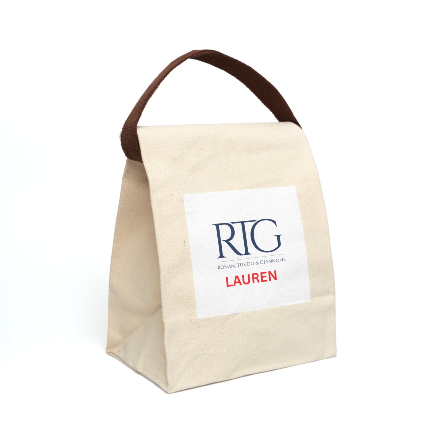 Personalized Canvas Lunch Bag with Strap
