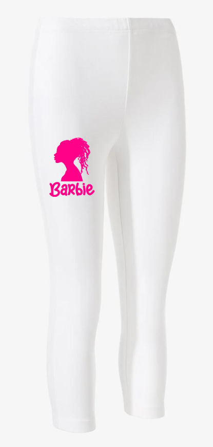 Black Barbie Print Leggings