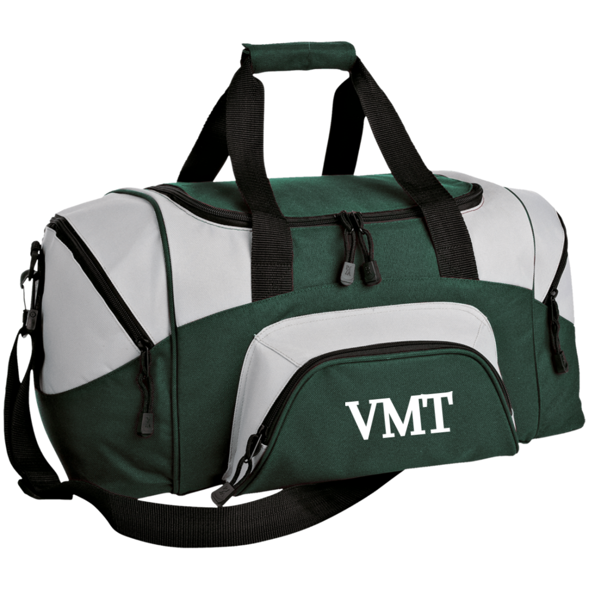 Colorblock Sport Duffel Bag with Custom Initials - Small