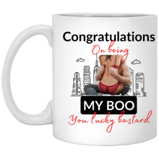 Lucky Bastard My Boo White Mug XP8434 11 oz.