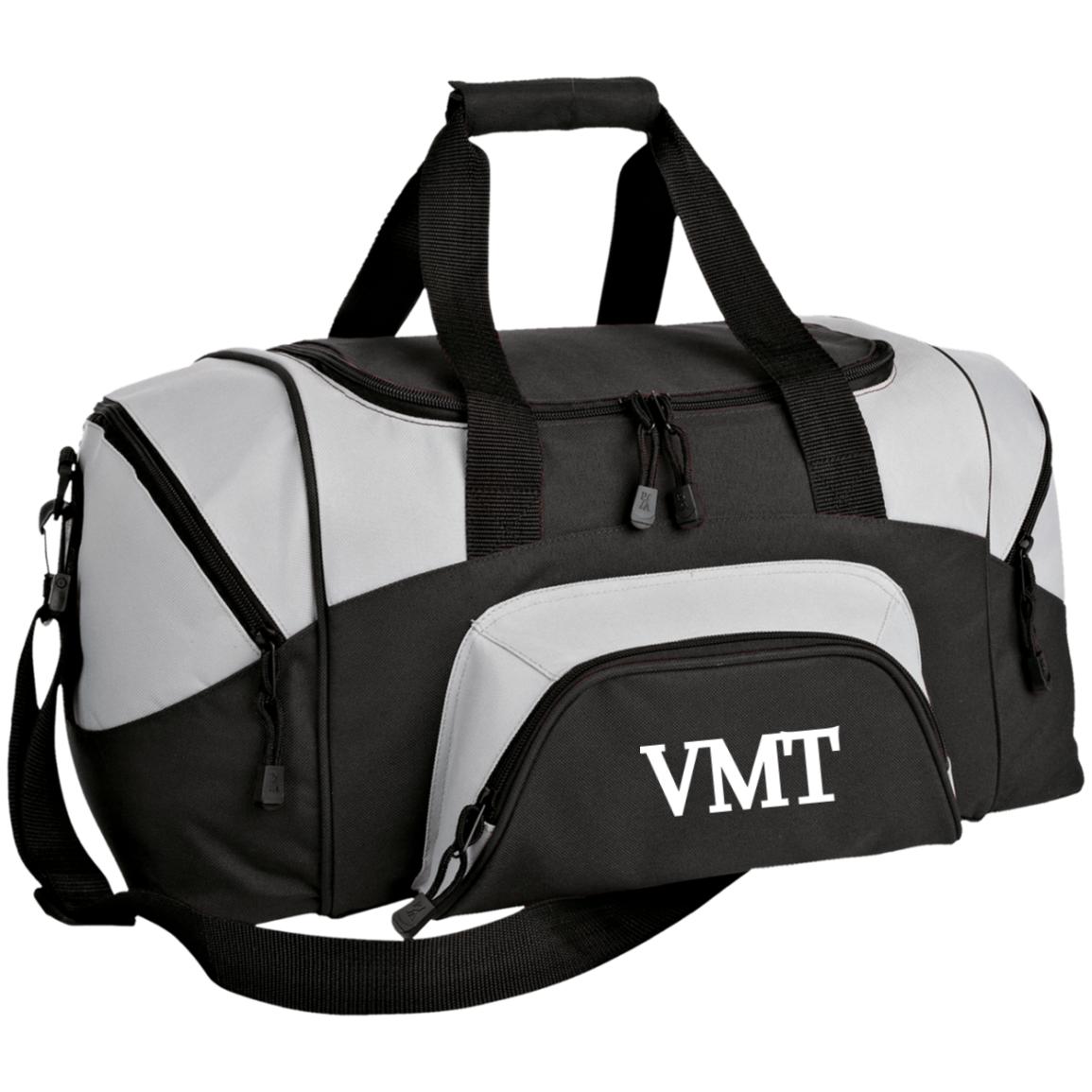 Colorblock Sport Duffel Bag with Custom Initials - Small