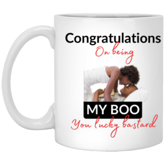 Lucky Bastard My Boo AA White Mug XP8434 11 oz.