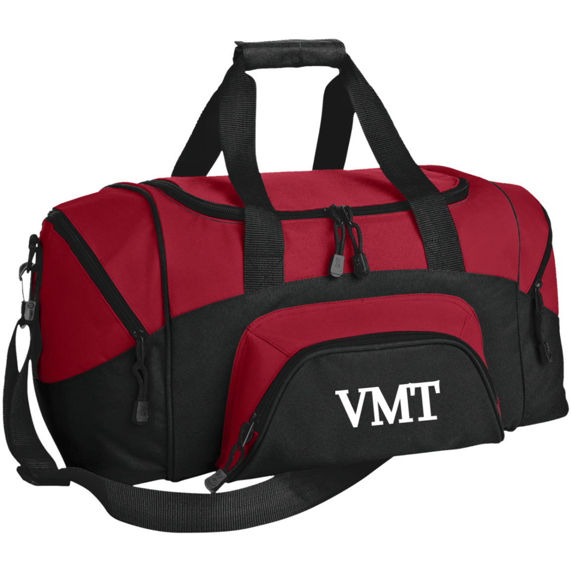 Colorblock Sport Duffel Bag with Custom Initials - Small