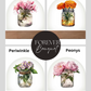 Peonys in a Jar Flowers In A Jar Forever Bouquet Domed Acrylic Plaque & Night Light