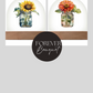 Zinnias in a Jar Flowers In A Jar Domed Forever Bouquet Acrylic Plaque & Night Light