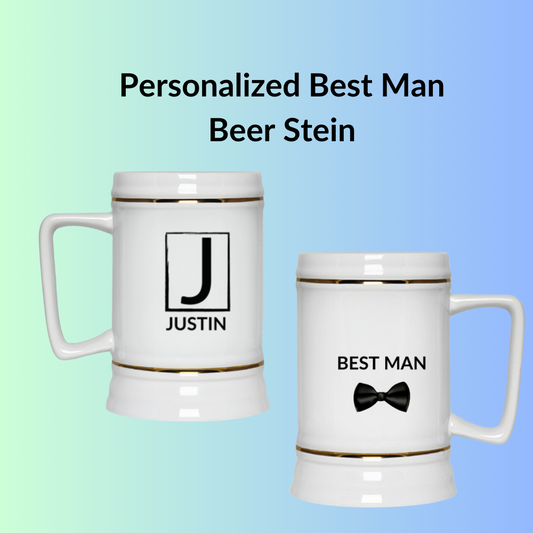 Personalized Best Man Beer Stein 22oz. 22217