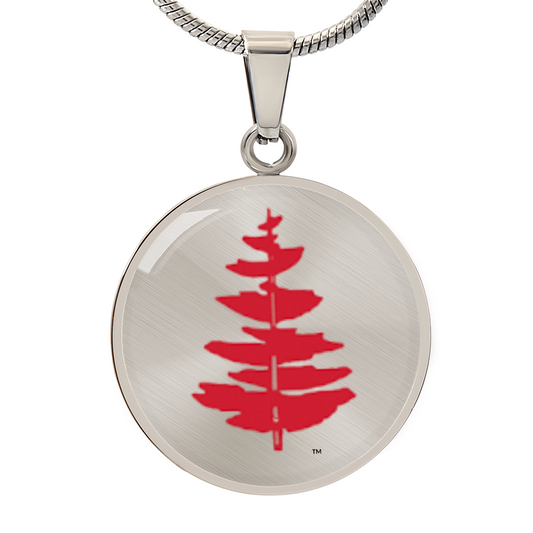 Douglass College Red Fir Tree Graphic Necklace