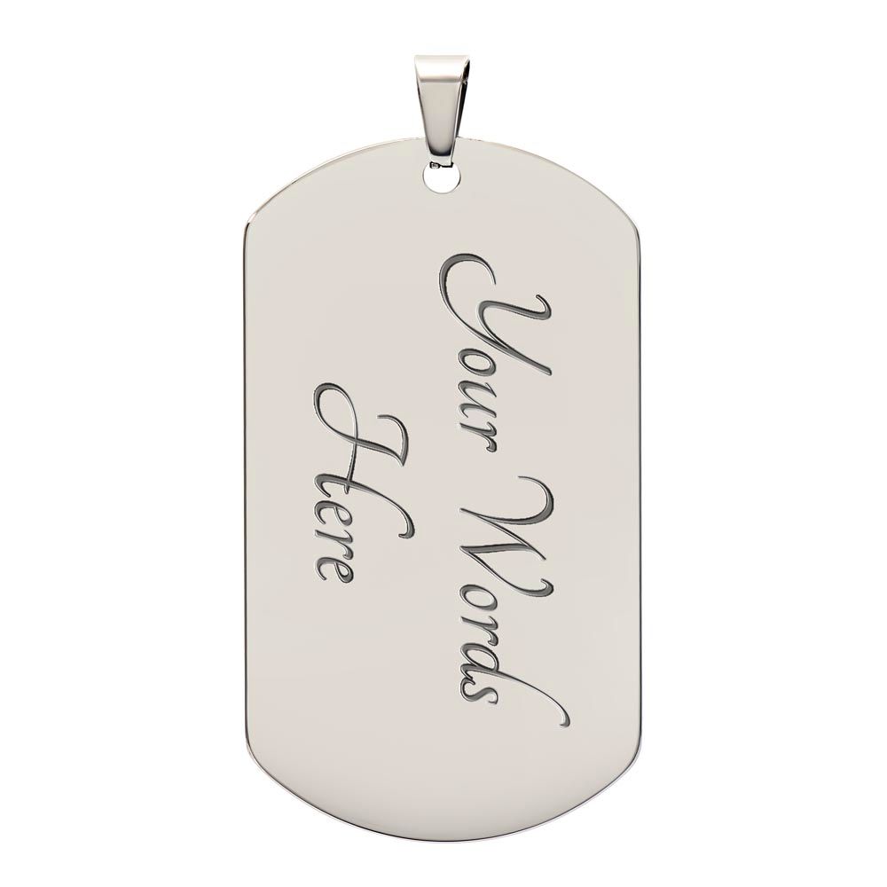 Military Camouflage Dog Tag Necklace