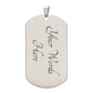 Military Camouflage Dog Tag Necklace For Wendell