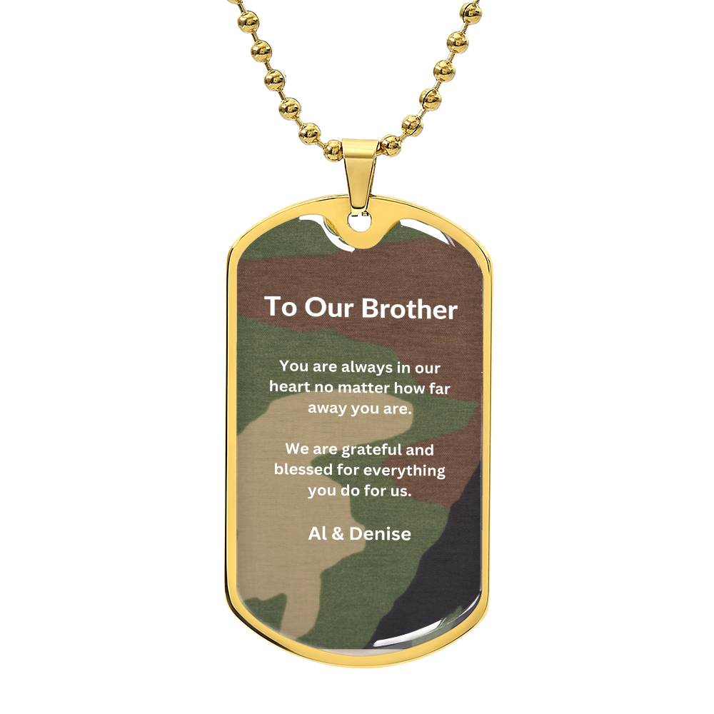 Military Camouflage Dog Tag Necklace For Wendell