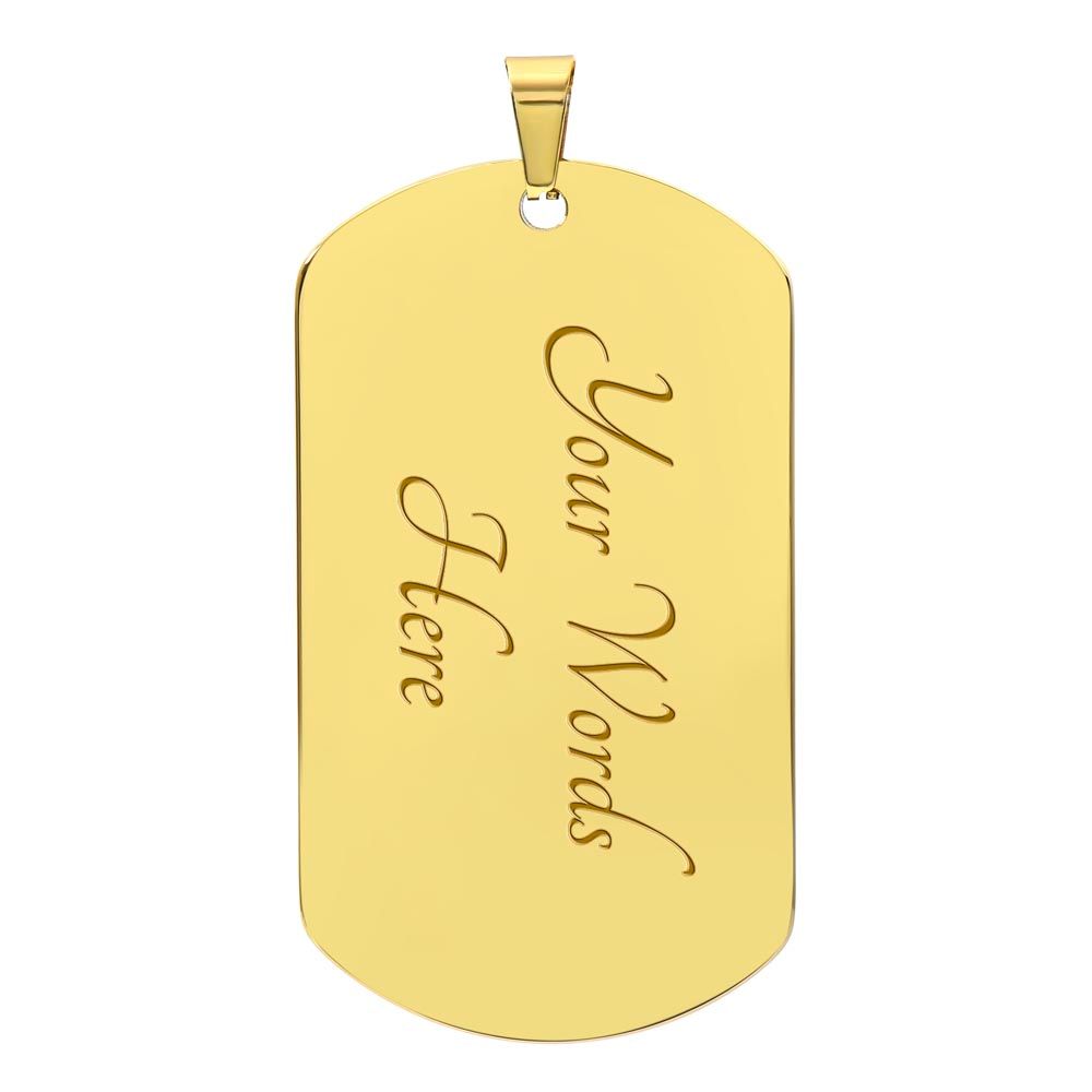 To My Husband Dog Tag