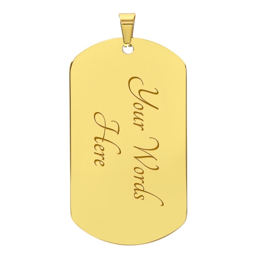Military Dog Tag - Flag Necklace