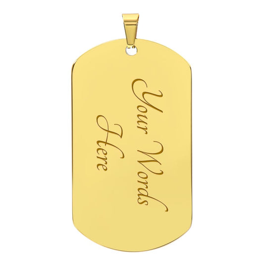 Donald' Dog Tag Necklace