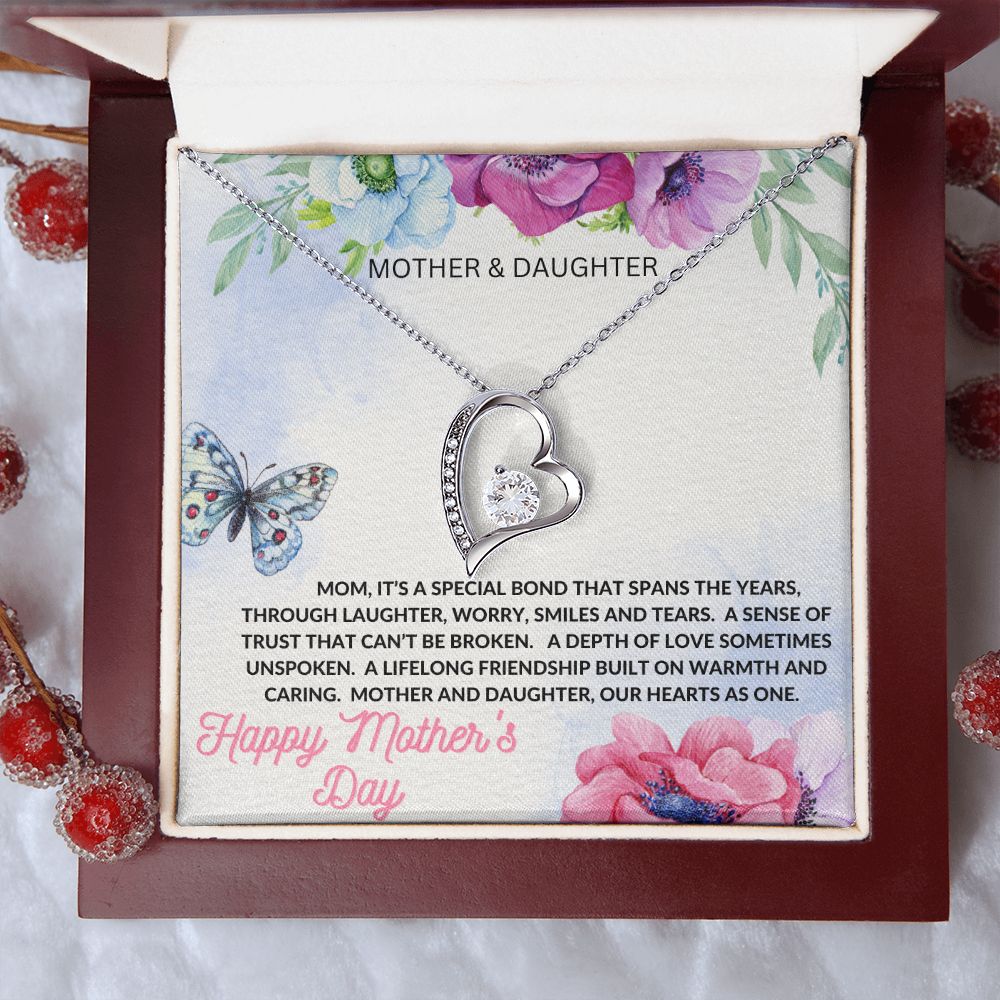 Forever Heart Mother Daughter Necklace for Mother's Day