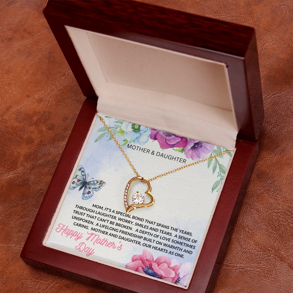 Forever Heart Mother Daughter Necklace for Mother's Day