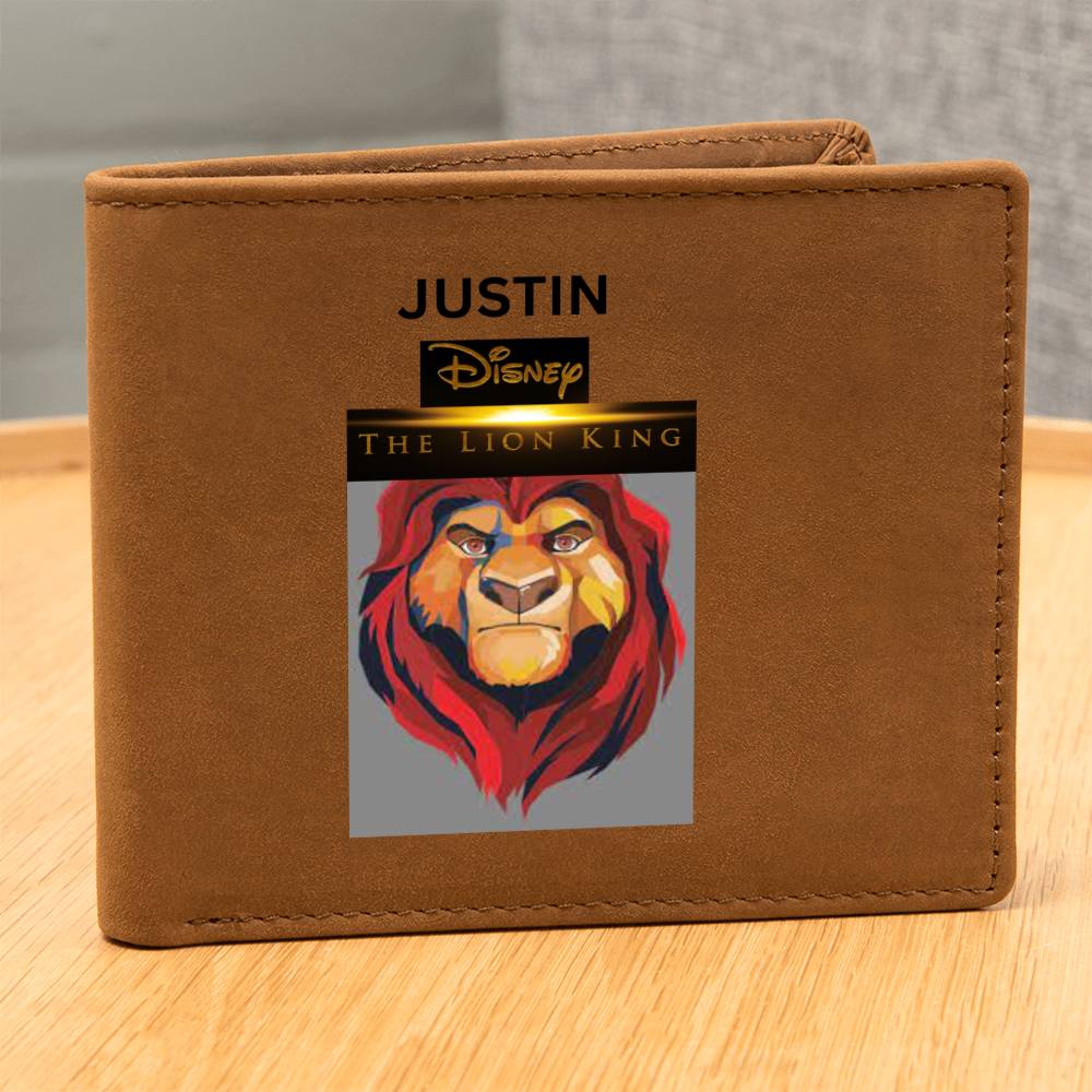 Personalized LION KING Leather Wallet - Sample