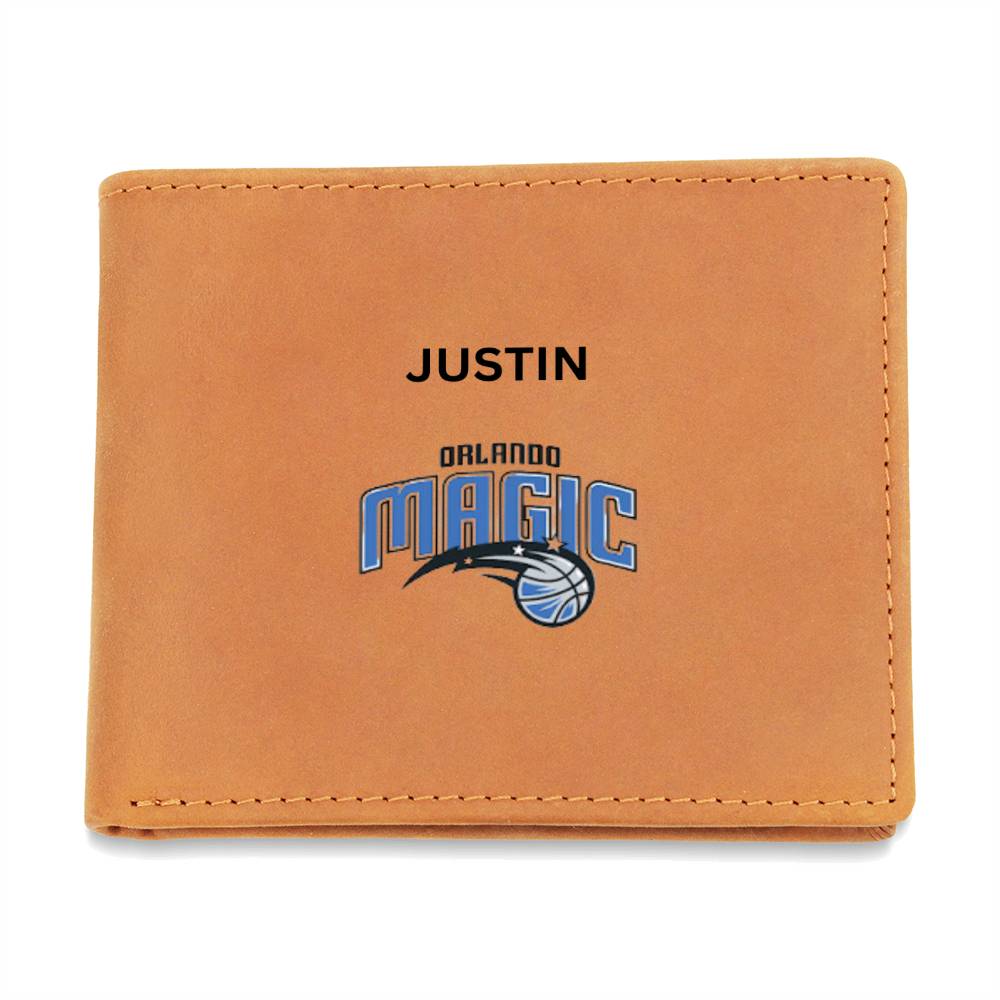 Personalized Orlando Magic Leather Wallet - Sample (Not for Sale)