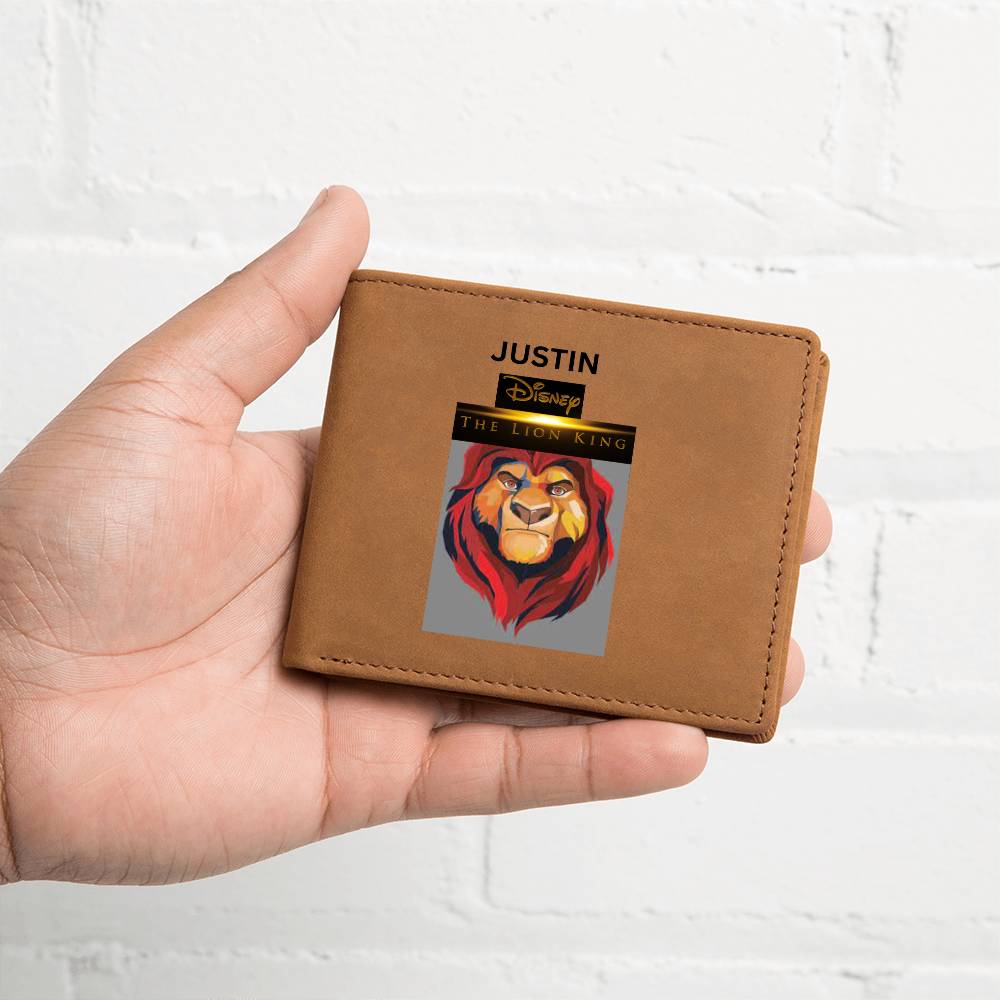 Personalized LION KING Leather Wallet - Sample