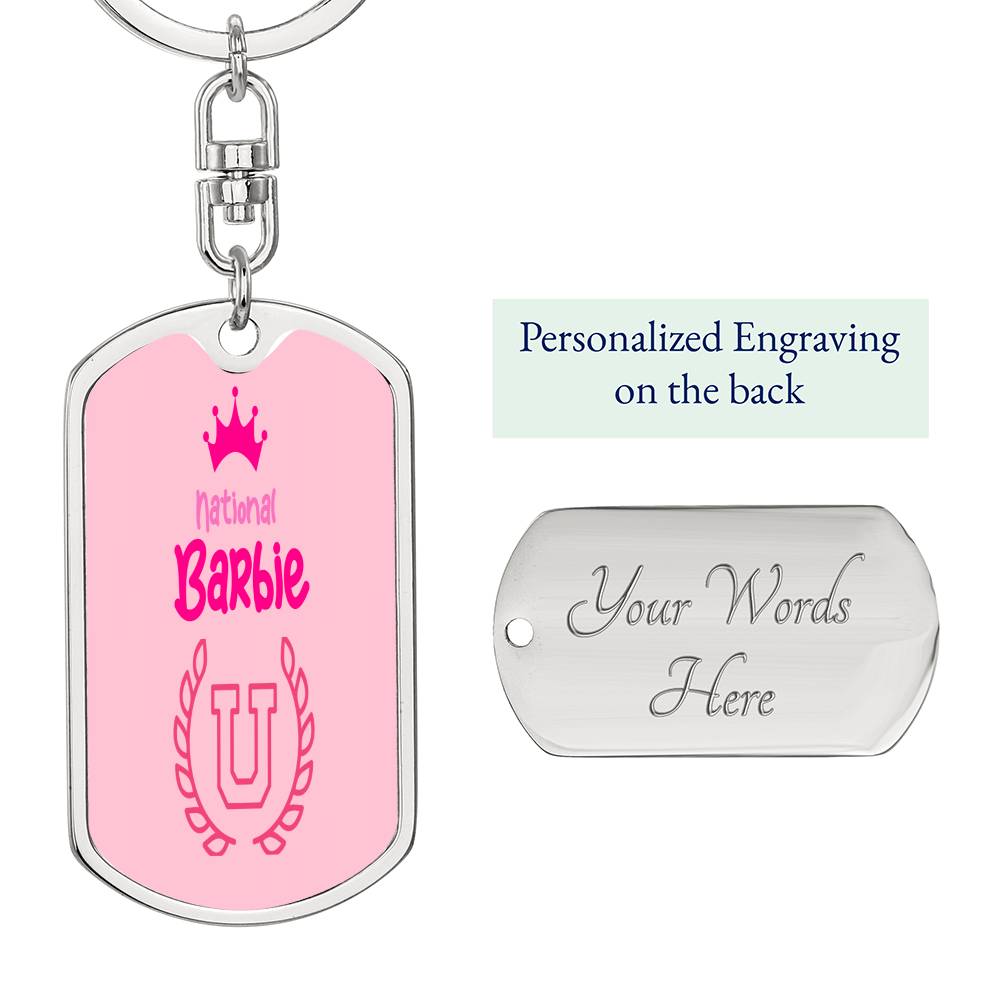 National Barbie U Graphic Key Chain