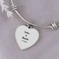 Heart-shaped Keepsake Bangle Bracelet