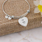 Heart-shaped Keepsake Bangle Bracelet