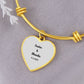 Heart-shaped Keepsake Bangle Bracelet