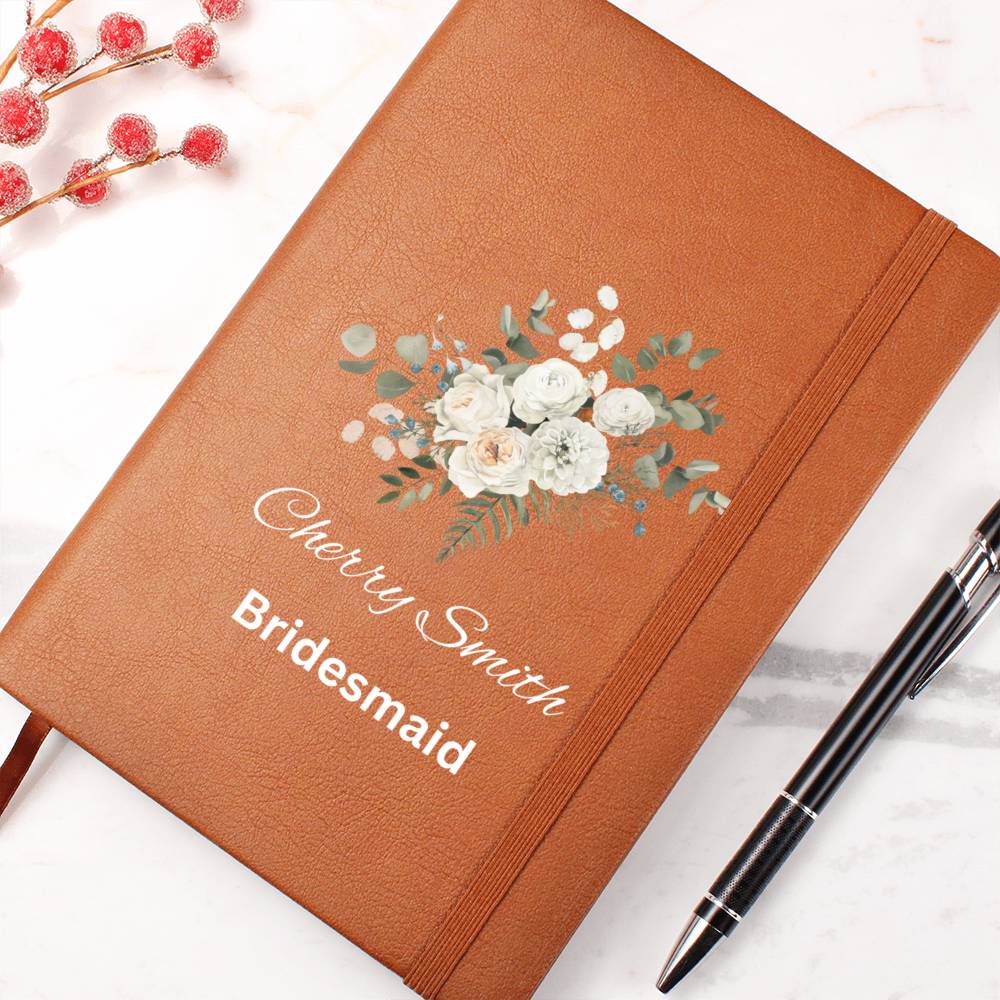 Bridesmaid White Floral Journal