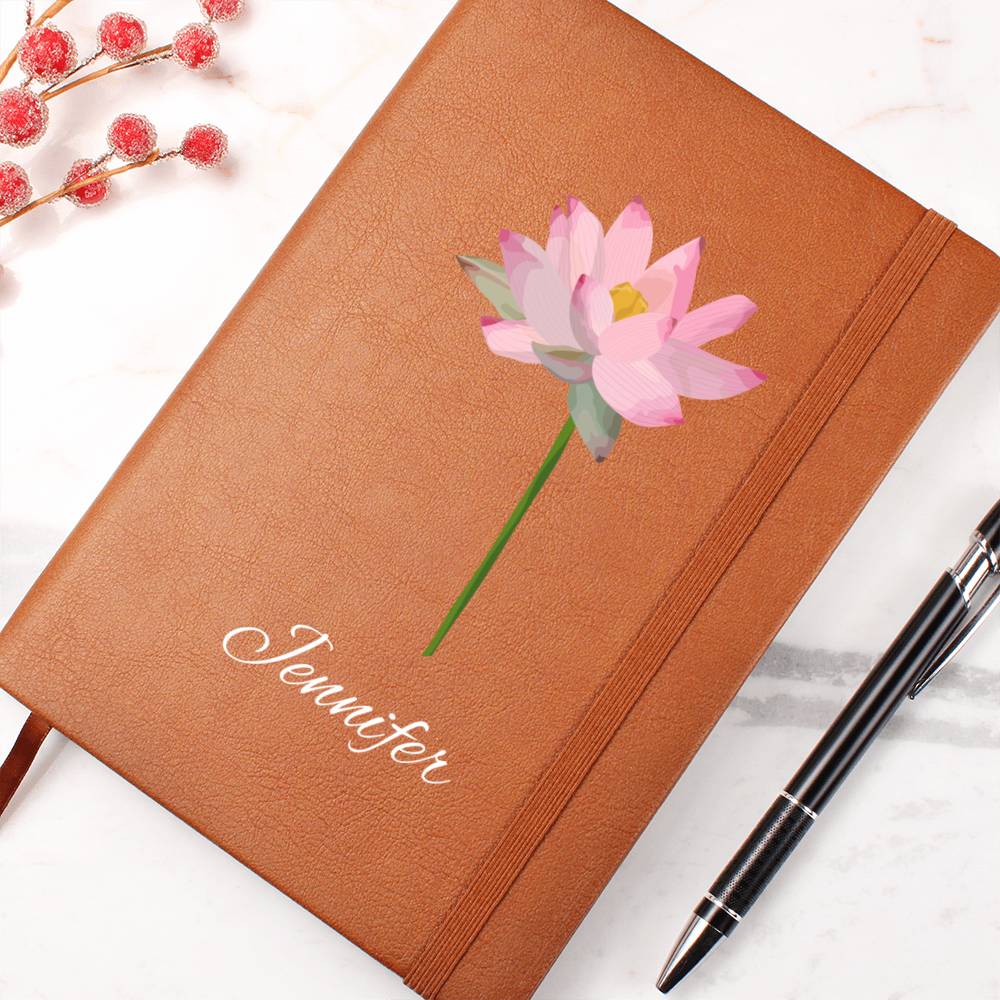 July - Personalized Custom Birth Month Flower Journal