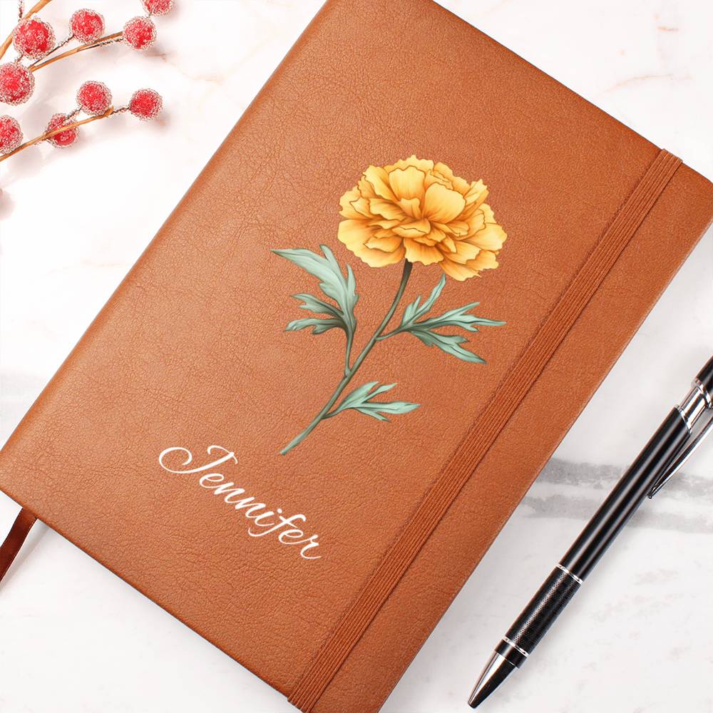 Oct - Personalized Custom Birth Month Flower Journal