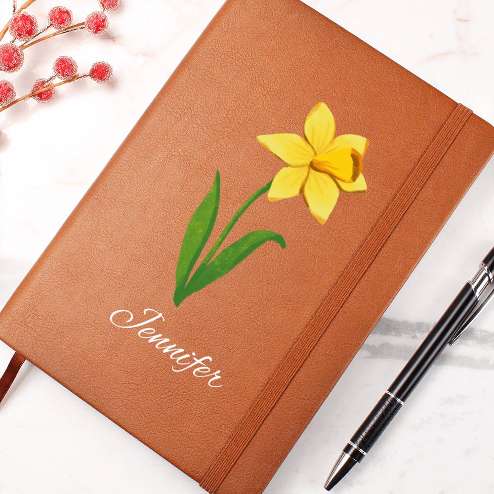 Mar - Personalized Custom Birth Month Flower Journal