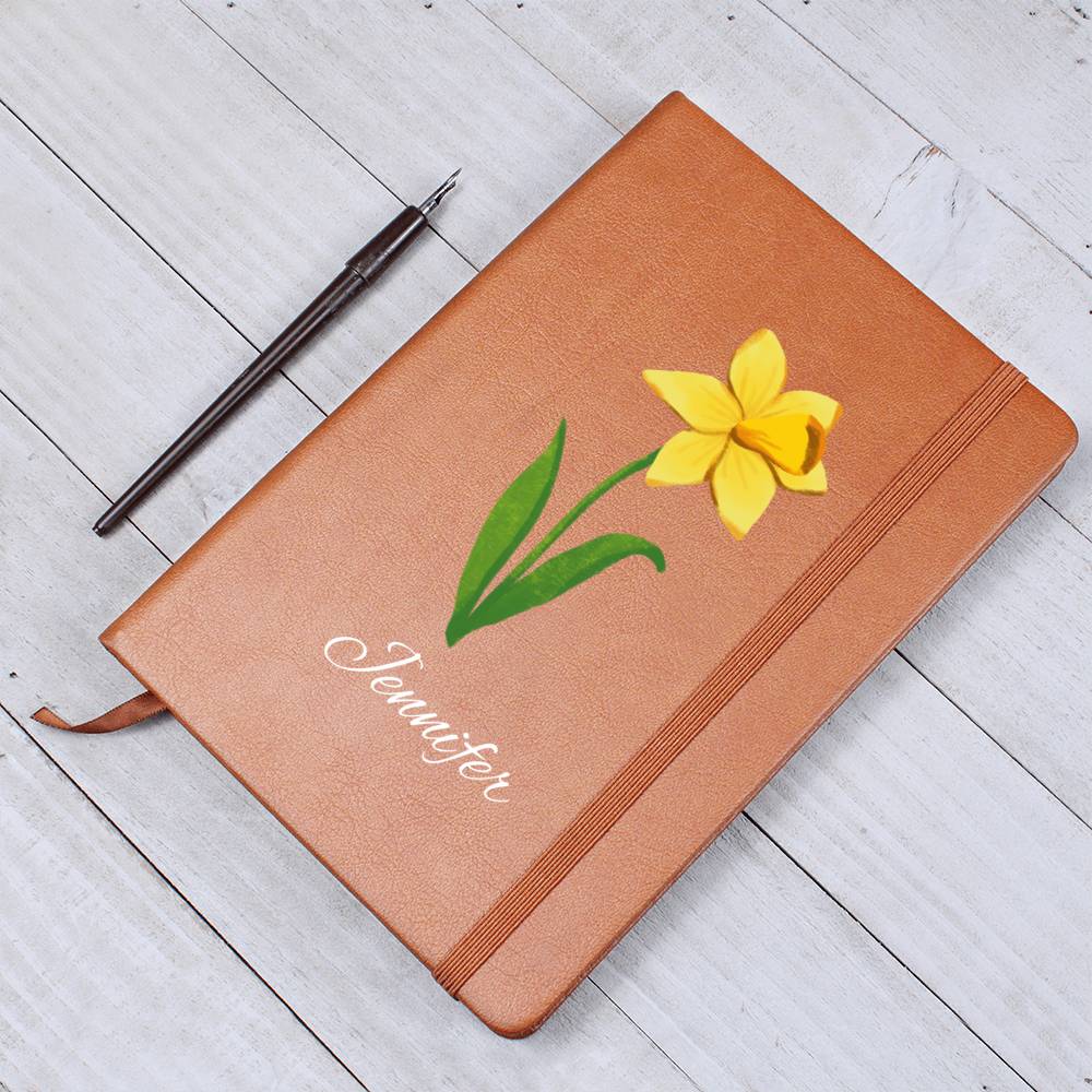 Mar - Personalized Custom Birth Month Flower Journal