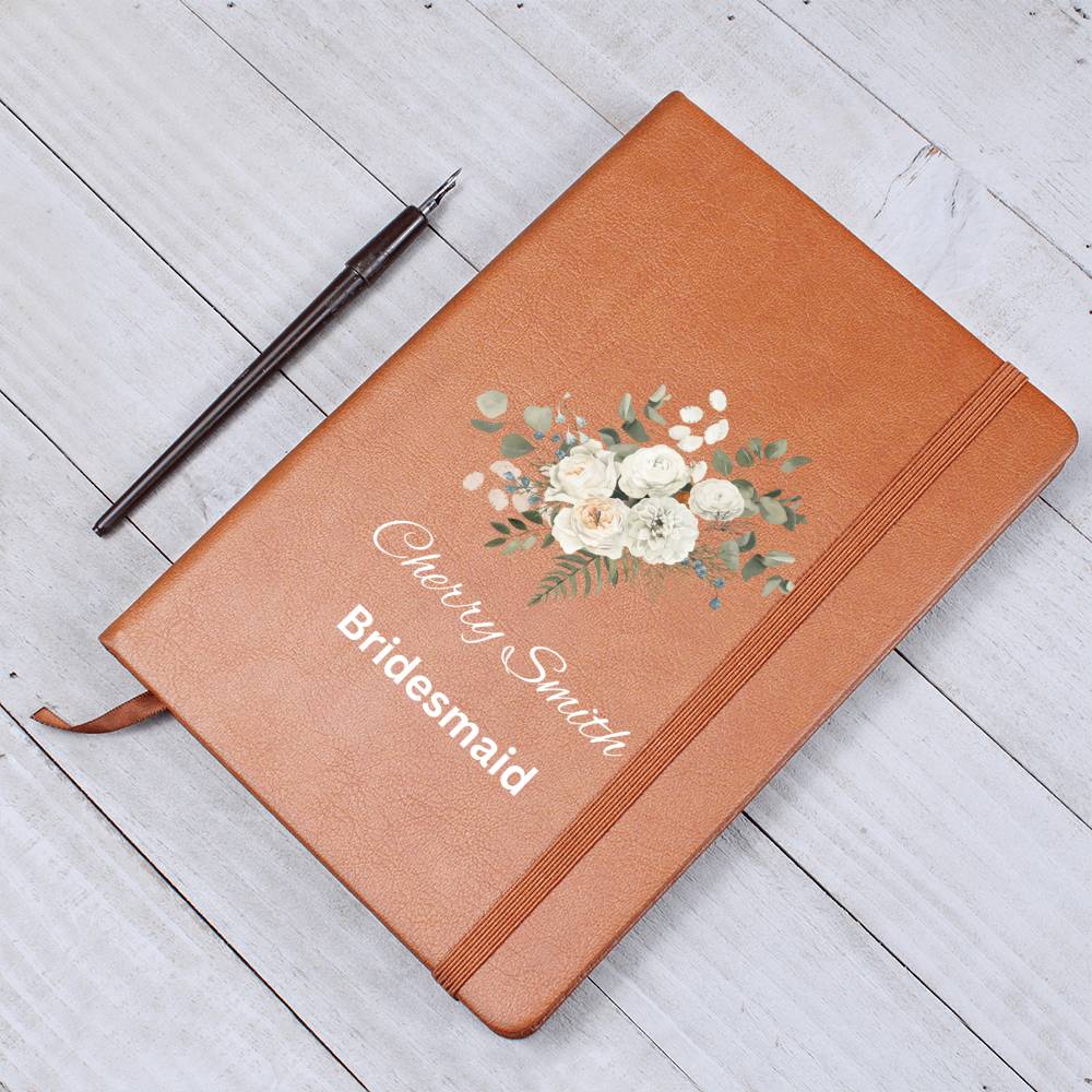 Bridesmaid White Floral Journal