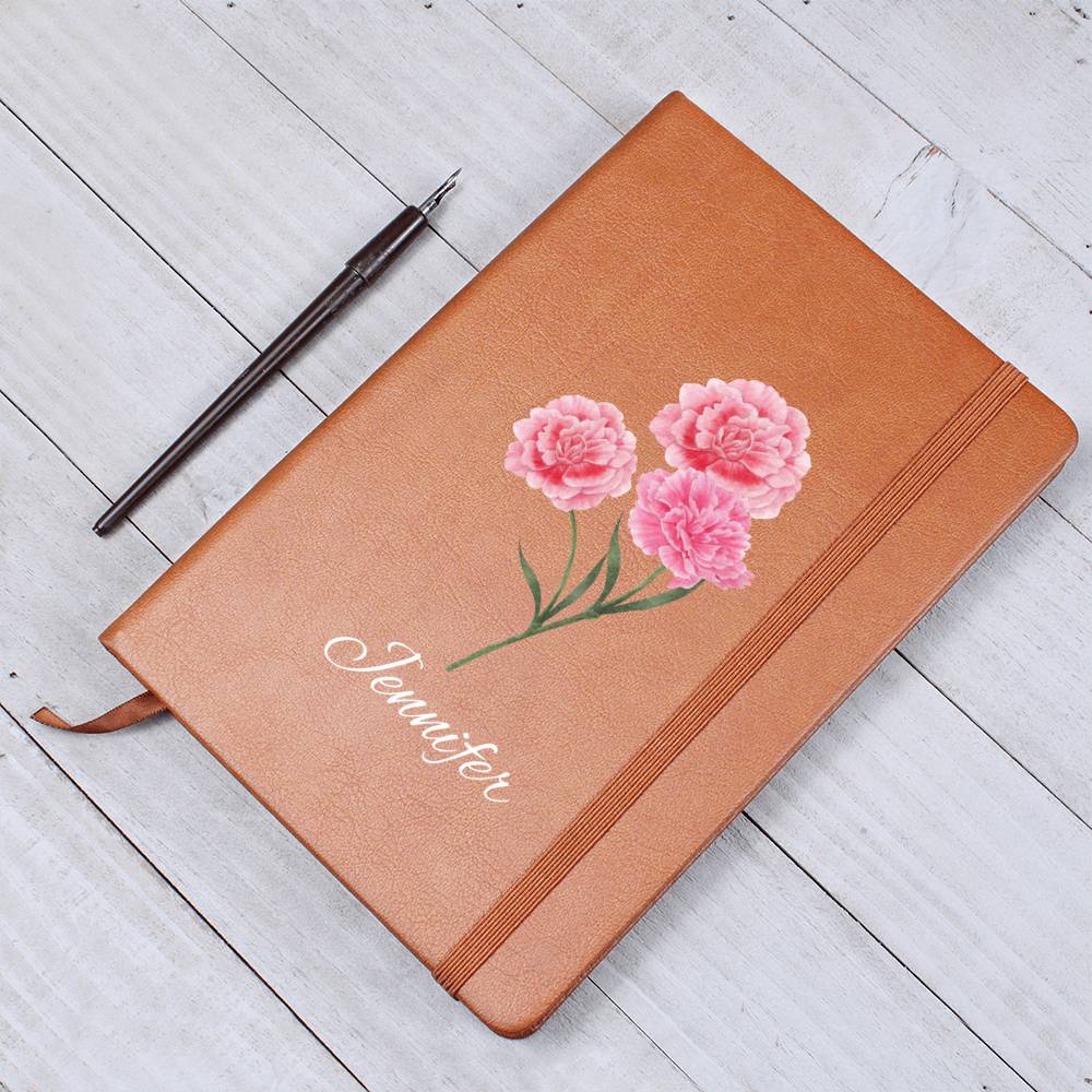 Jan - Personalized Custom Birth Month Flower Journal