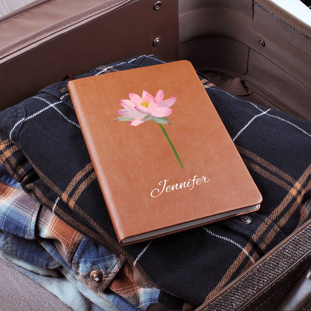 July - Personalized Custom Birth Month Flower Journal