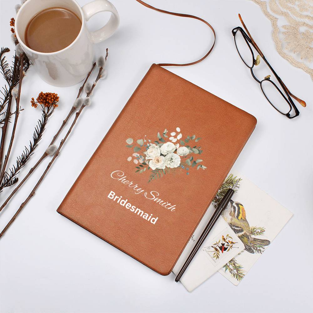 Bridesmaid White Floral Journal