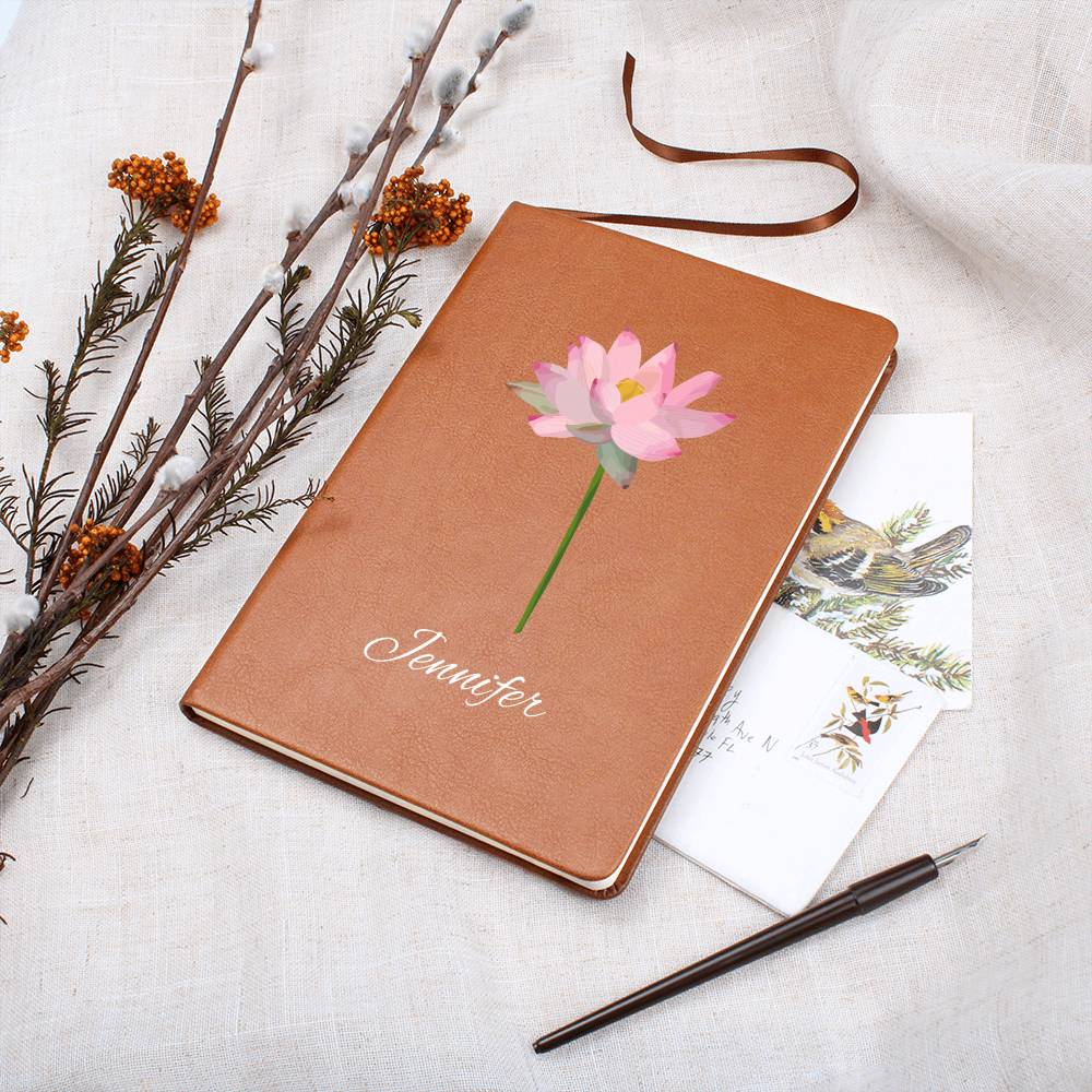 July - Personalized Custom Birth Month Flower Journal