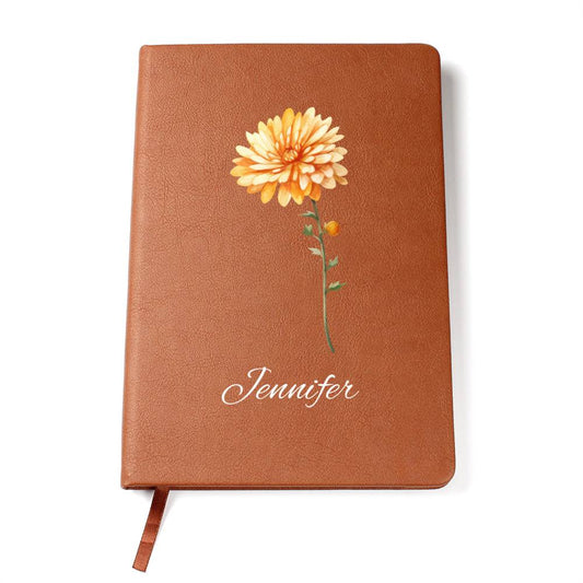 Nov - Personalized Custom Birth Month Flower Journal