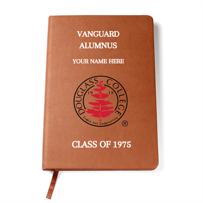 Douglass College Vanguard Alumnus Graphic Vegan Leather Journal - Class of 1975